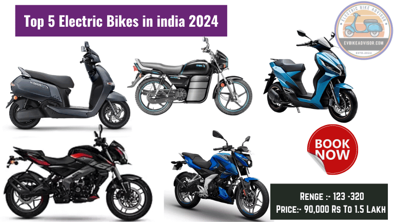 Top 5 Electric Bikes in india 2024